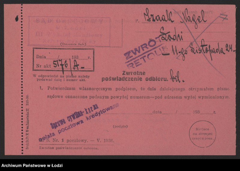 Obraz 9 z jednostki "Izaak Nagel – sprzedaż pończoch"