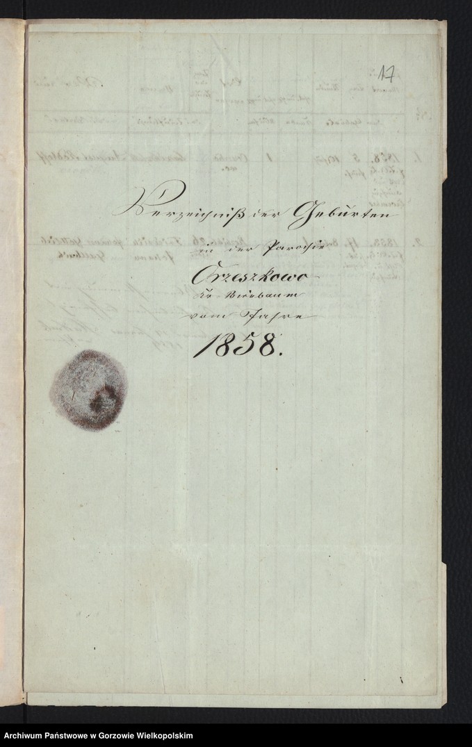 image.from.unit.number "Duplikate evangelische Kirchenbuch der Parochie Orzeszkowo"