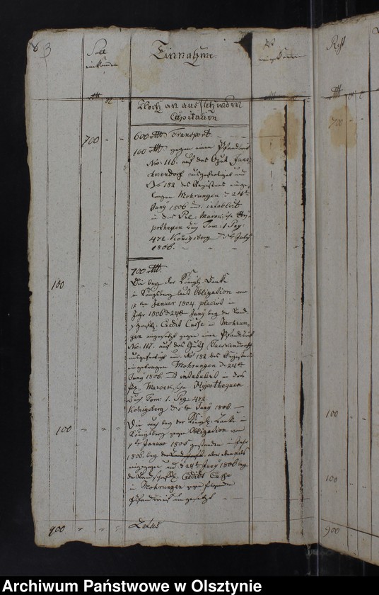 image.from.unit.number "Jahr Kirchen Rechnung der Silberbachschen Kirche aller Einnahme und Ausgabe wie auch Bau-Rechnung"