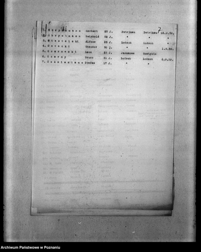 Obraz 11 z jednostki "Zweigstelle Litzmannstadt (Łódź) Alfabetinke Totenlisten"