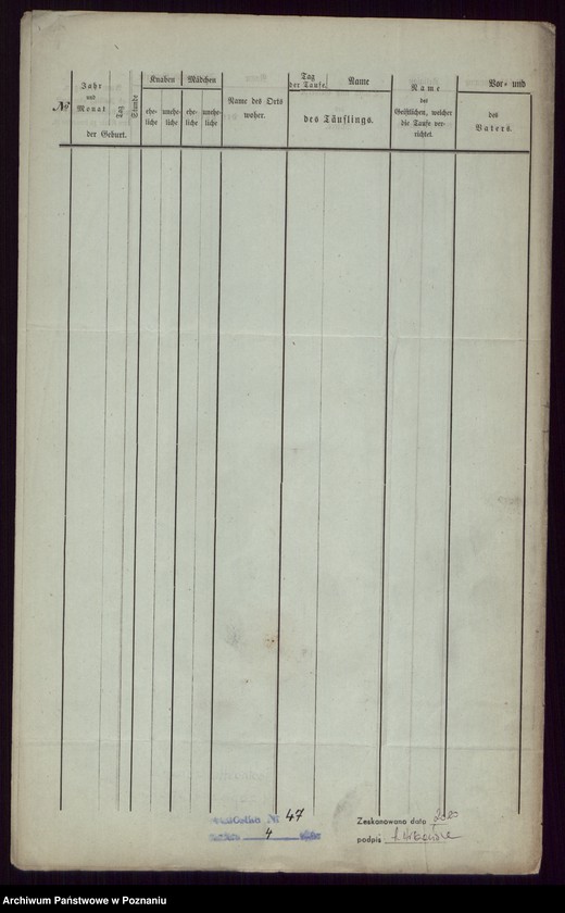 Obraz 5 z jednostki "Duplikat des Taufregisters"