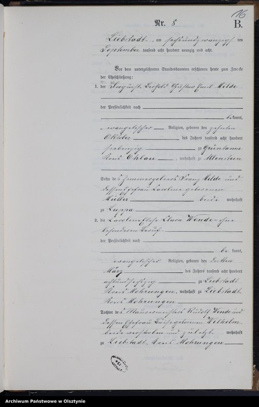 image.from.unit.number "Heiraths-Neben-Register Nr 1 - 16"