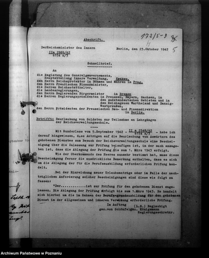 Obraz 9 z jednostki "Ausbildung des Beamtennachwuchses"