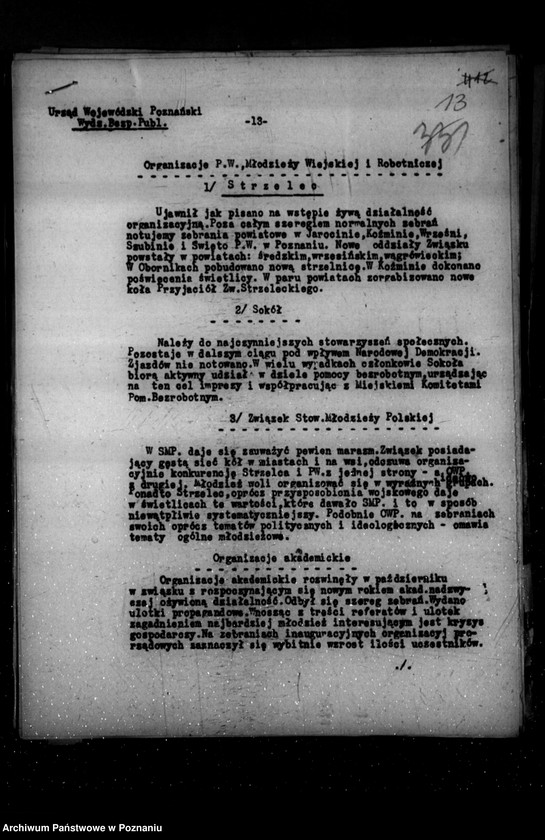 Obraz 17 z jednostki "Sprawozdania sytuacyjne z legalnego ruchu polityczno-społecznego za miesiące październik, listopad, grudzień 1931 r."