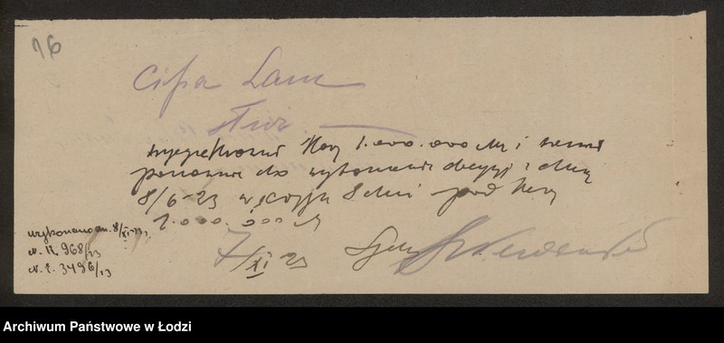 Obraz 18 z jednostki "Joskowicz i Szafir- fabrykacja i sprzedaz towarów wełnianych"