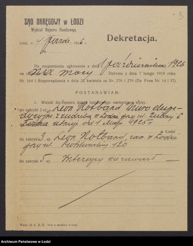 Obraz 5 z jednostki "Leon Kotband – biuro ekspedycyjne"