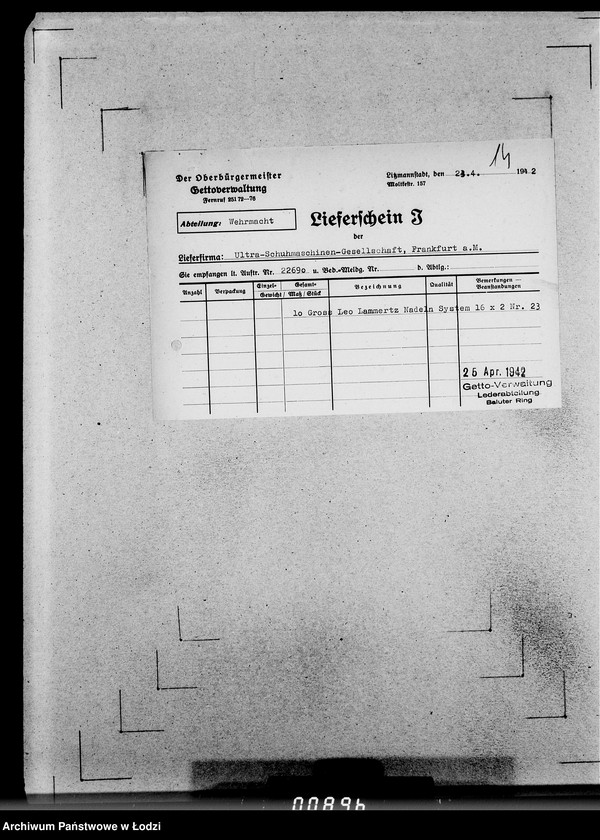 Obraz 18 z jednostki "339 Filztiefel U-Z.[Korespondencja i zamówienia]"