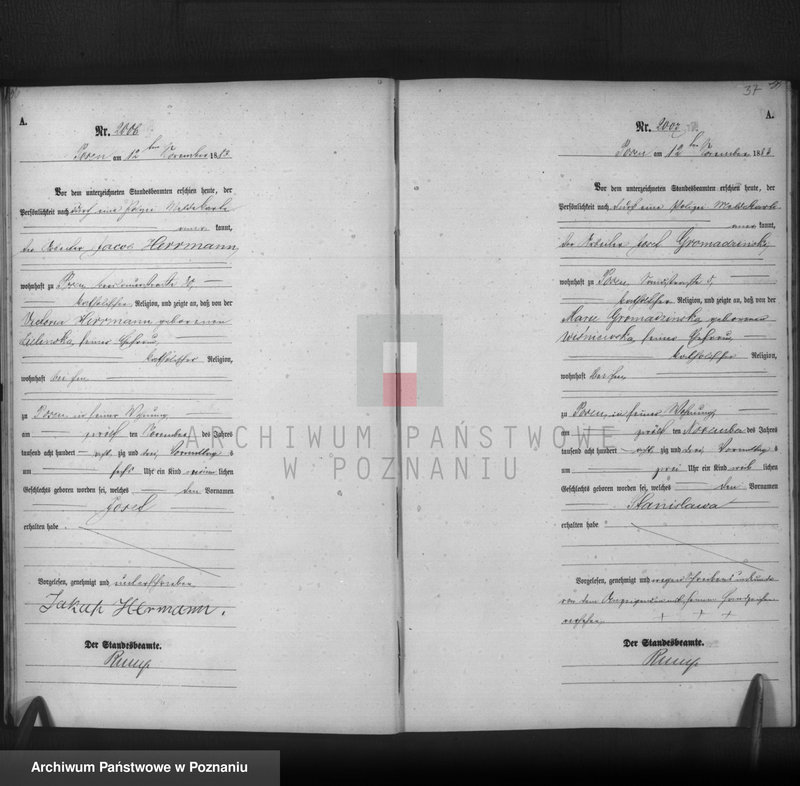 Obraz 20 z jednostki "Księga urodzeń t. V"