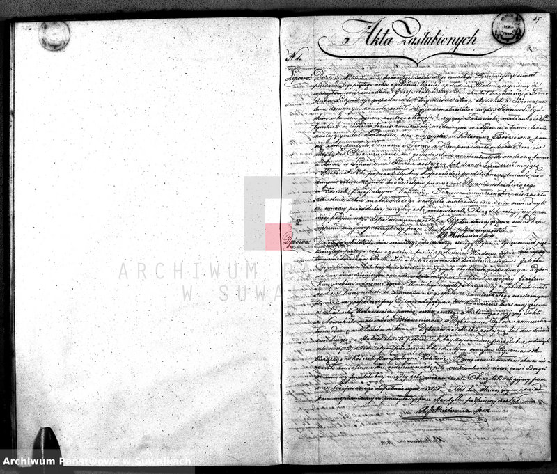 image.from.unit.number "Duplikat Aktów Urodzonych, Zaślubionych i Zmarłych Parafii Katolickiej Kaletnik z Roku 1855"