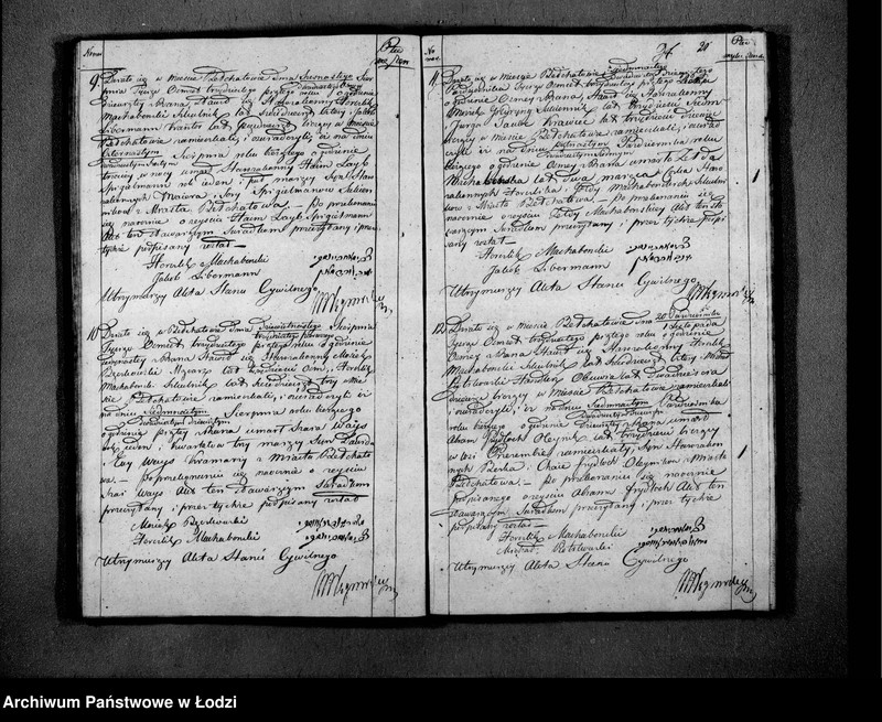 image.from.unit.number "Księga Akt Stanu Cywilnego wyznania mojżeszowego Urodzenia, Małzeństwa, Smierci w Parafii Bełchatow. Obwodzie Piotrkowskim Wojewodztwie Kaliskim na Rok 1835"