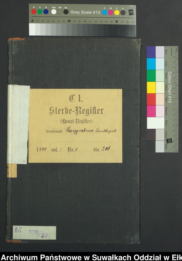 image.from.unit.number "C1.Sterbe-Register (Haupt-Register)Standesamt Marggrabowa Landbezirk vol. I No.1 bis 205"