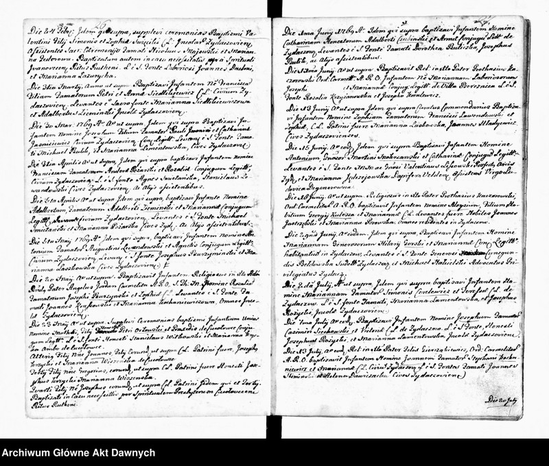 image.from.unit.number "Parafia: Żydaczów. Dekanat: Stryj. Księga metrykalna chrztów dla całej parafii."