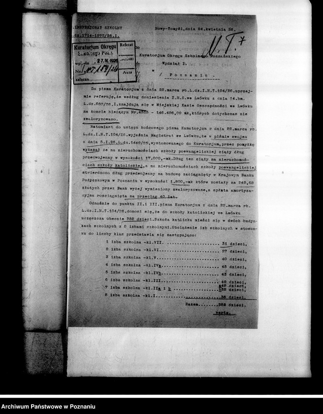 Obraz 11 z jednostki "Zarząd majątkiem szkolnym byłej szkoły ewangelickiej we Lwówku, powiat nowotomyski"