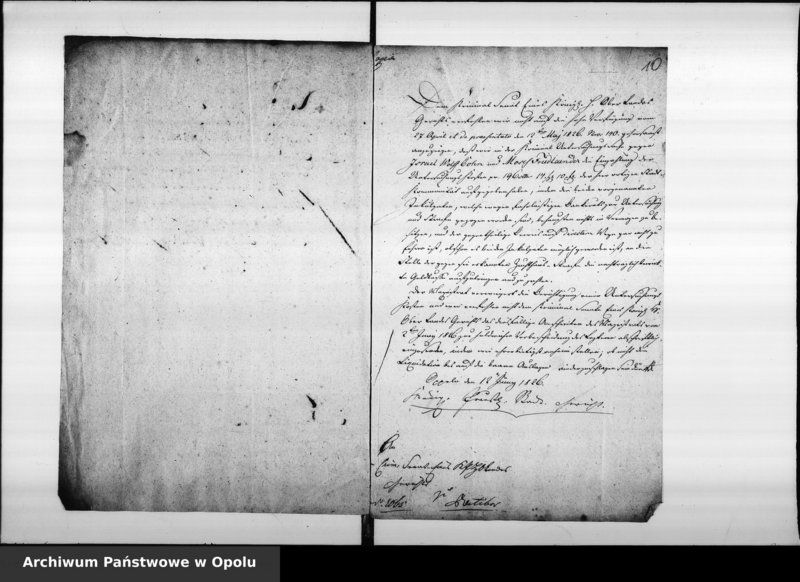 Obraz 10 z jednostki "Acta specialia betreffend die Bezahlung der Criminal - Untersuchungs Kosten in Sachen c/a [contra] Israel Wolf Cohn und Moses Friedlander 1826 Vol. I"