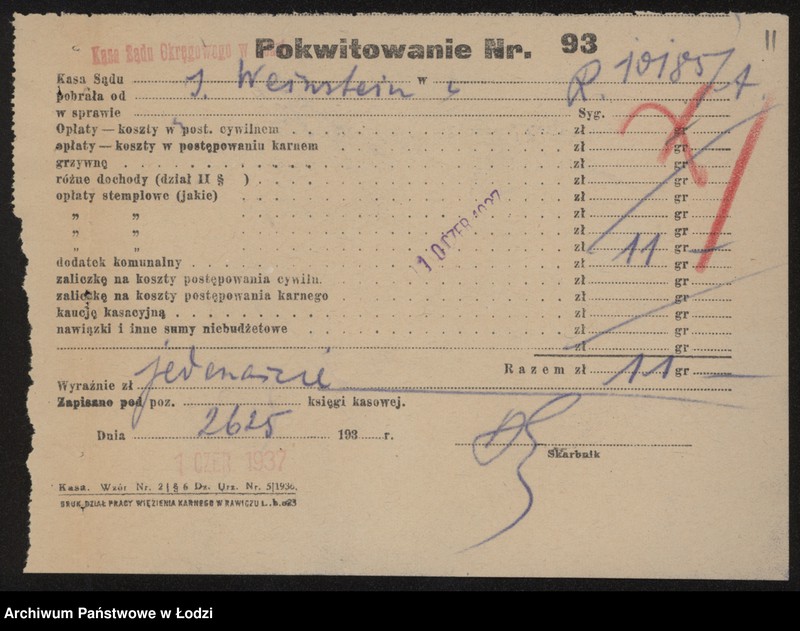 Obraz 13 z jednostki "Icek Wojnsztajn – sprzedaż odpadków wełny"