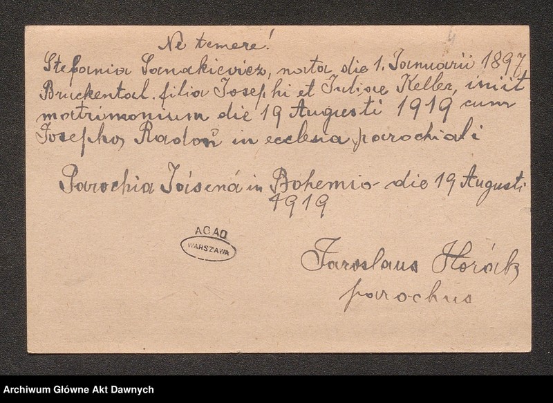 image.from.unit.number "Parafia: różne. Dekanat: różne. [Akta różnych urzędów parafialnych na terenie archidiecezji lwowskiej]."