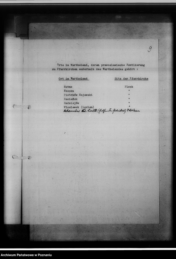 Obraz 13 z jednostki "Orthodoxe. Kirchenbücher im Warschauer Konsistorium"