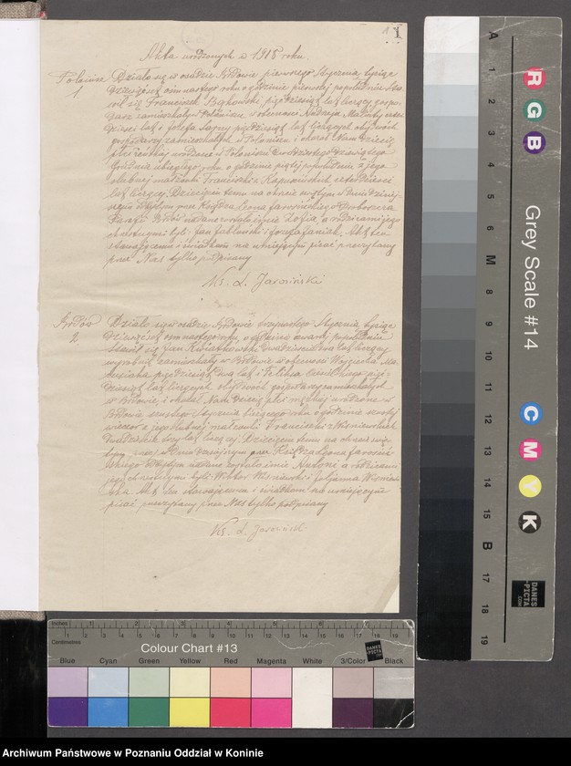 Obraz 3 z jednostki "Księga akt urodzeń, małżeństw, zgonów za 1918 rok"