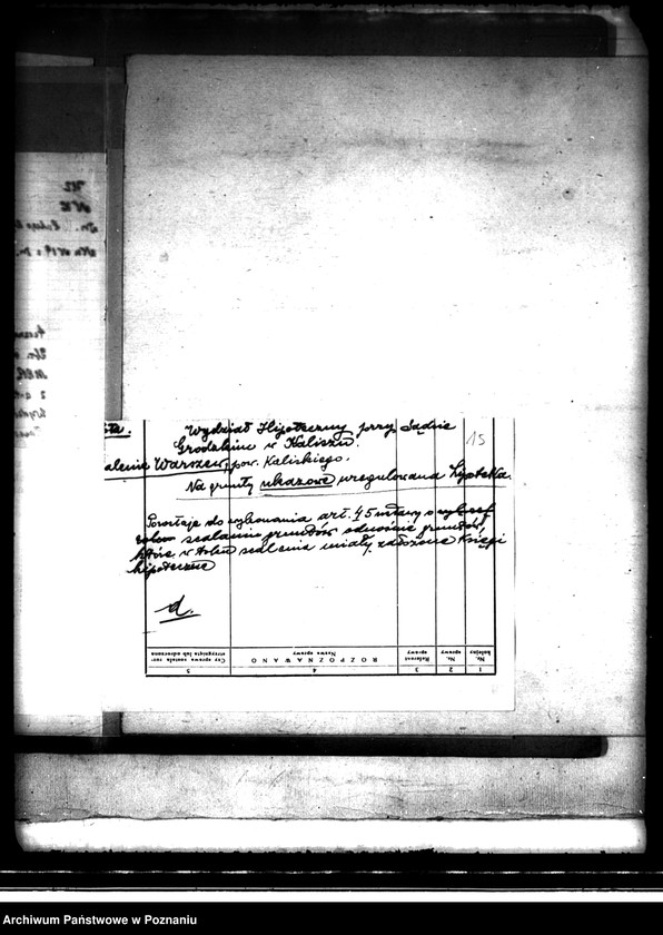 Obraz 19 z jednostki "Regulacja hipoteczna scalonych gruntów we wsi Warszów powiatu kaliskiego"