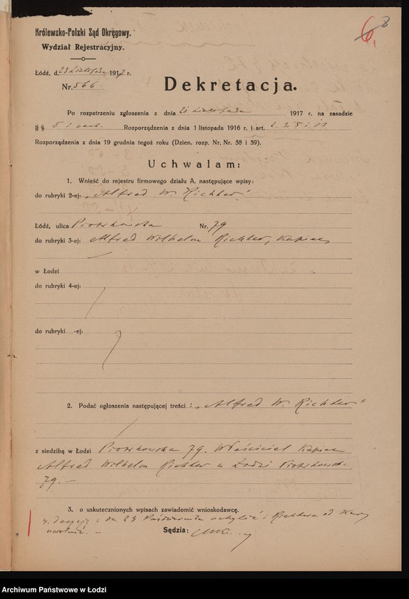 Obraz 10 z jednostki "Alfred W. Richter- handel artykułów technicznych i gospodarskich"