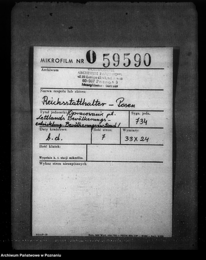 Obraz 2 z jednostki "Opracowanie dotyczące Lettlands Bevölkerungsentwicklung. Bevölkerungszustand"