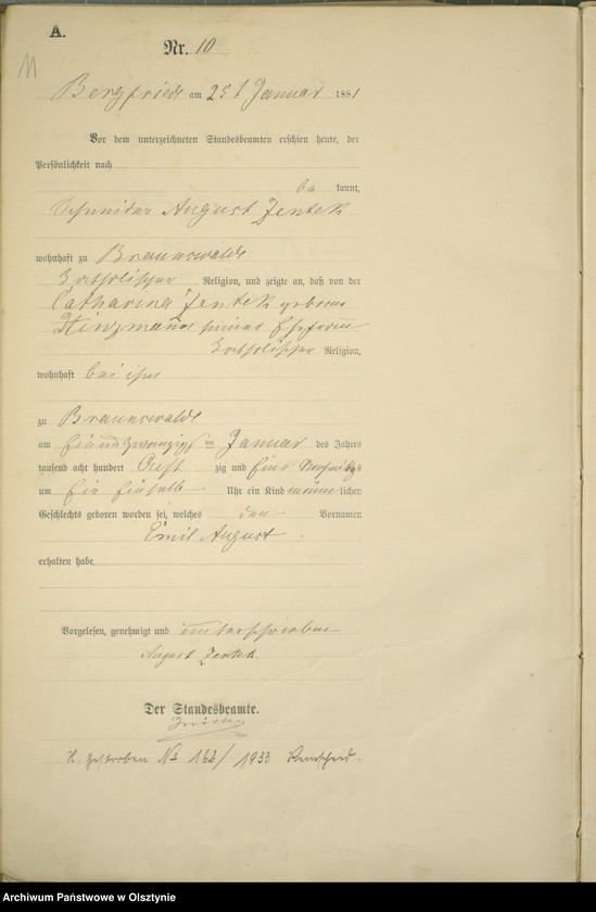 image.from.unit.number "Geburts-Haupt-Register Nr 1 - 98"