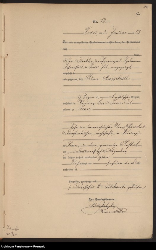 Obraz 16 z jednostki "Księga zgonów tom I"