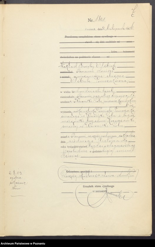 Obraz 9 z jednostki "Księga miejscowa zgonów tom IV [Rejestr główny zgonów]"