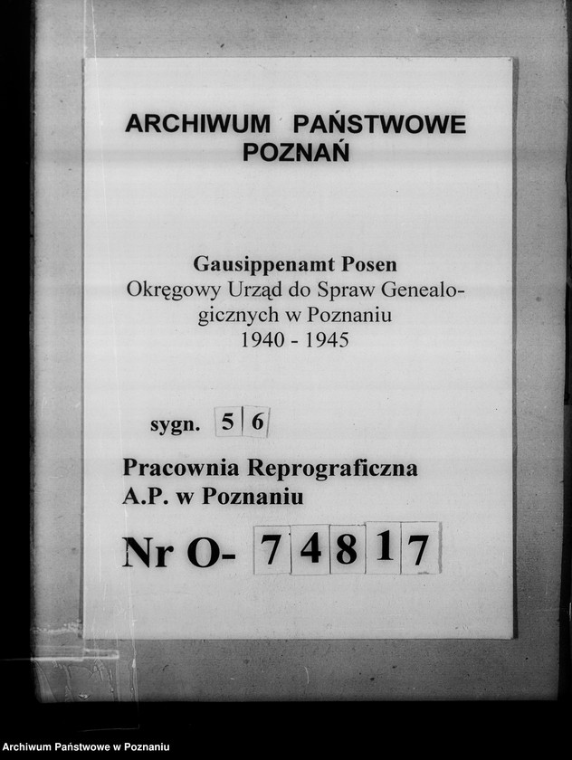 Obraz 1 z jednostki "[Korespondencja w sprawie ustalenia nazwisk, imion, pochodzenia przodków]"