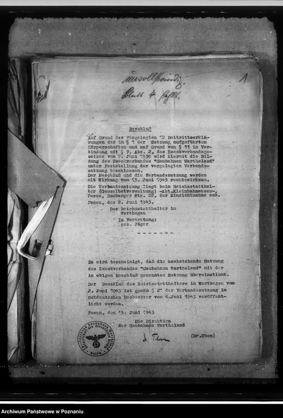 Obraz 5 z jednostki "Zweckverband "Gaubahnen Wartheland" Band II"