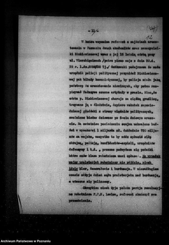 Obraz 16 z jednostki "Sprawozdania sytuacyjne tygodniowe za czas od 18 maja do 28 czerwca 1928 r."