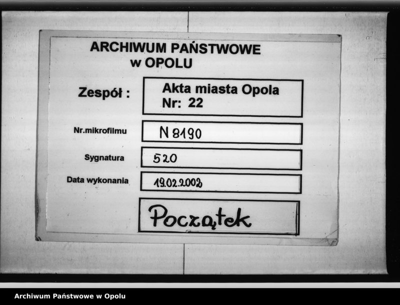 Obraz 1 z jednostki "Acta manualia des Bürgermeisters Goretzki betreffend die Angelegenheiten der Zimmergesellschaft hierselbst"