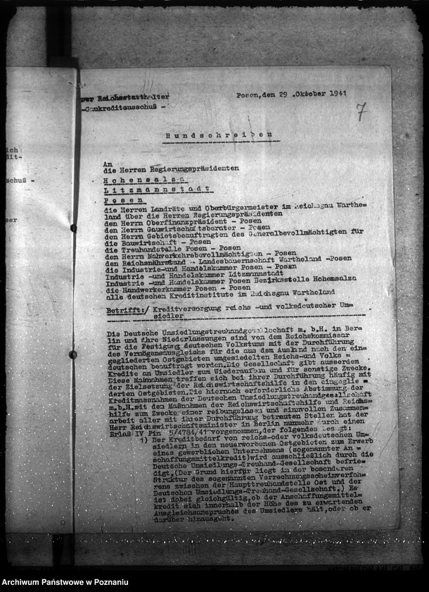 Obraz 11 z jednostki "Kredyty dla przesiedleńców z Rzeszy i miejscowych Niemców"