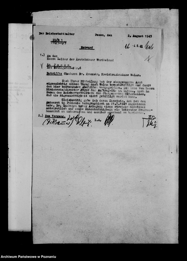 Obraz 11 z jednostki "Unbedingt Kriegswichtige Stellung und Notdienst der Ärzte"