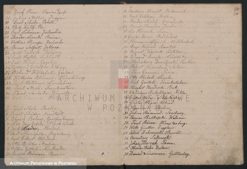 Obraz 14 z jednostki "[Księga rejestracji czeladników zatrudnionych u mistrzów piekarskich w Lesznie]"