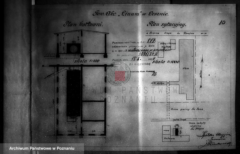 Obraz 14 z jednostki "Zakłady wyrobów włókienniczych Towarzystwo Akcyjne "Linum" w Lesznie nr woj. kotła 21"
