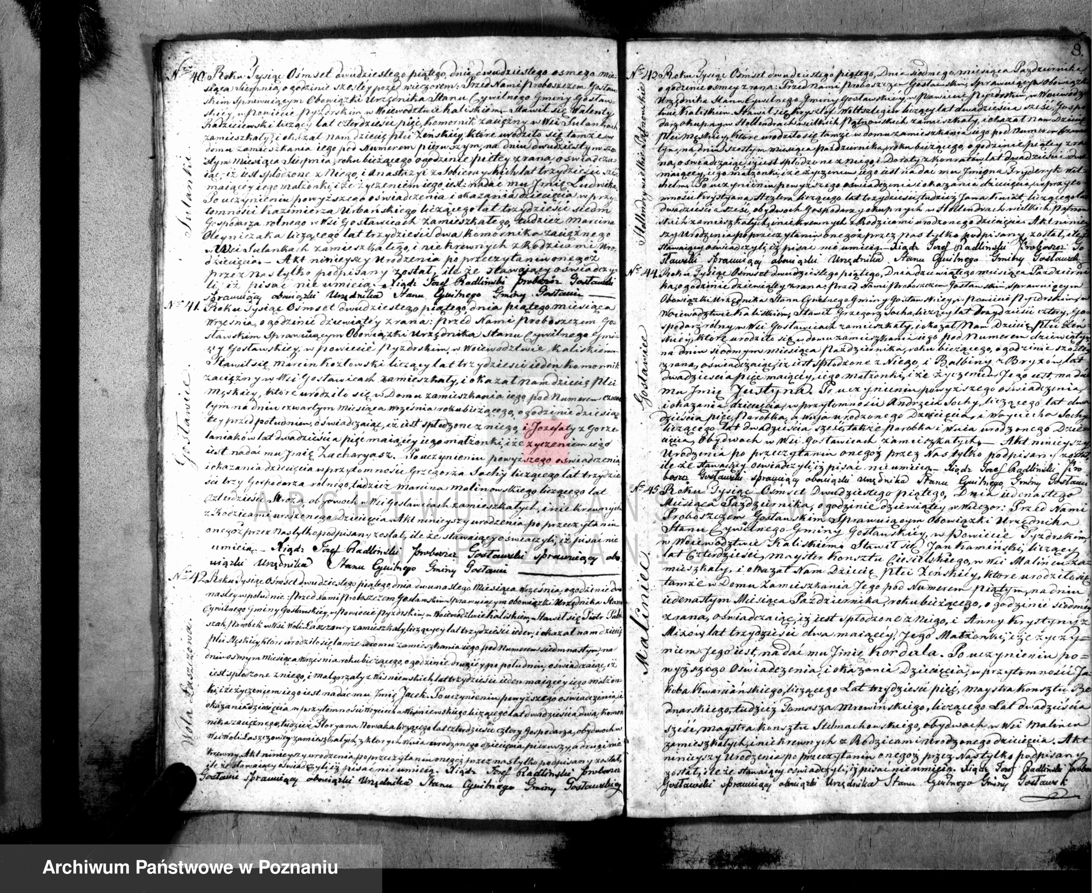 Skan z jednostki: Księga chrztów, ślubów i zmarłych