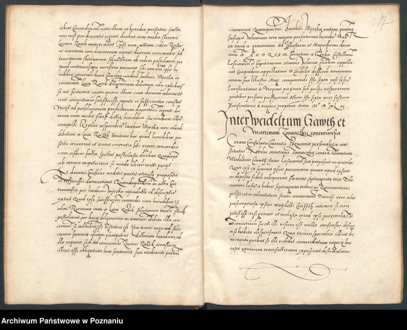 Obraz 18 z jednostki "Liber controversiarum coram consulatu Posnaniensi actarum ..."