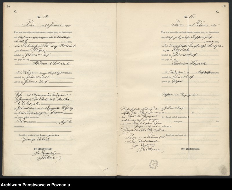 Obraz 10 z jednostki "Księga miejscowa zgonów"