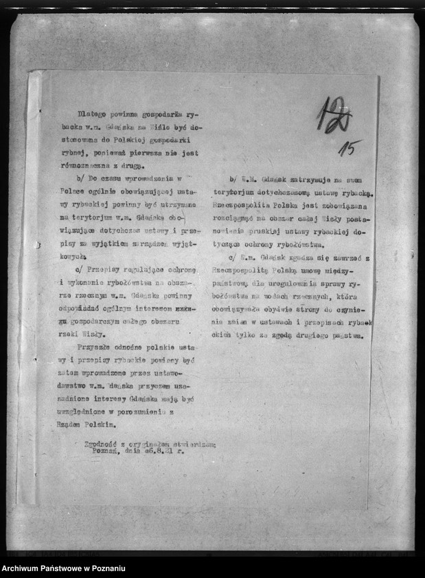 Obraz 19 z jednostki "Deleg. Departamentu Rolnictwa i D. Państw. Rybołówstwo"