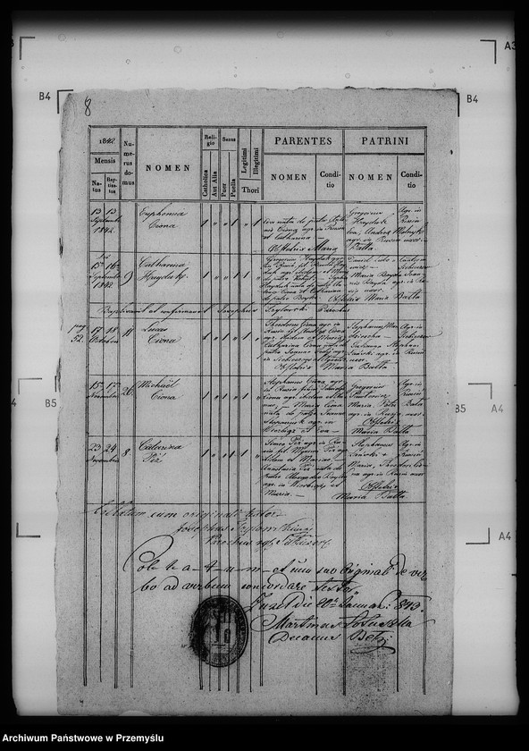 Obraz 12 z jednostki "[Kopie ksiąg metrykalnych parafii Siebieczów z filiami Leszczaków, Piwowszczyzna, Rusin, Wierzbiąż (dekanat Bełz)]"