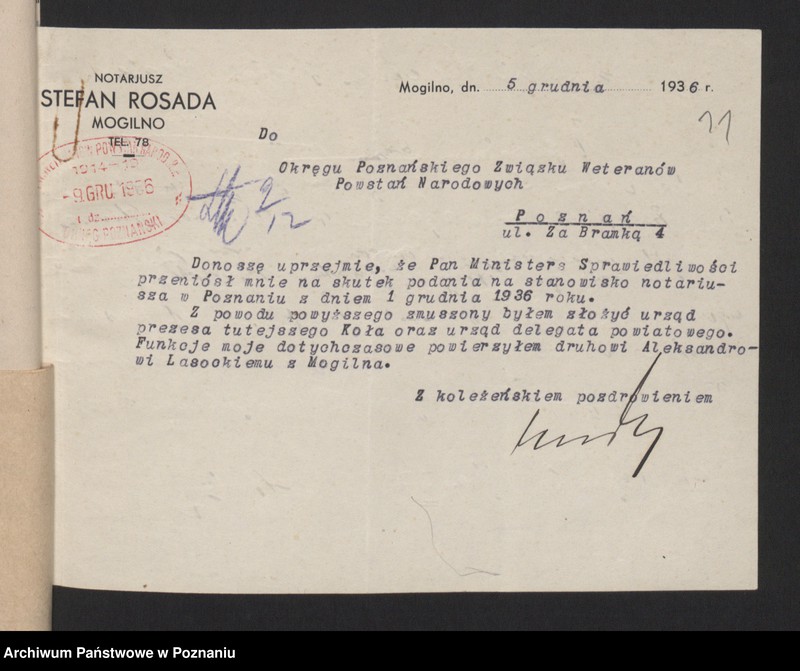 Obraz 17 z jednostki "Mogilno - akta delegata powiatowego."