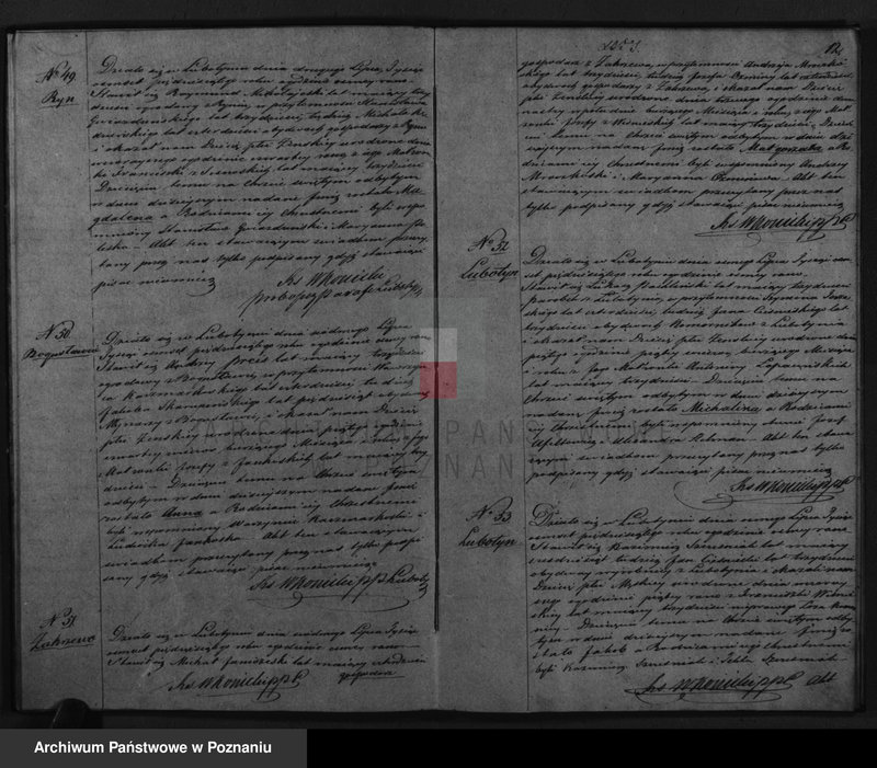 Obraz 14 z jednostki "Dowody urodzonych, zaślubionych i zmarłych"