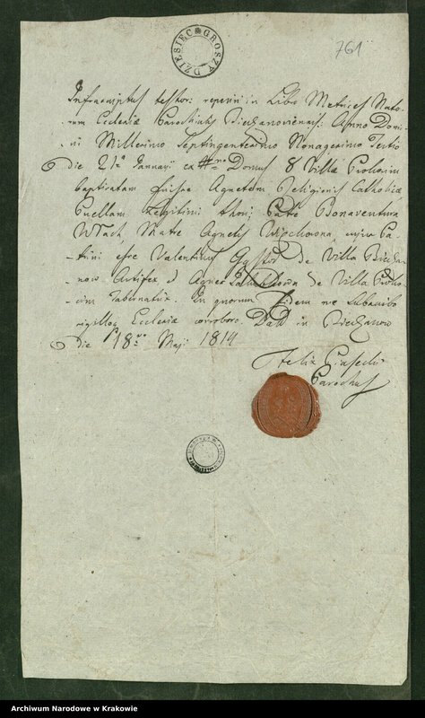 image.from.unit.number "Allegaty do małżeństw parafii Wawrzeńczyce"