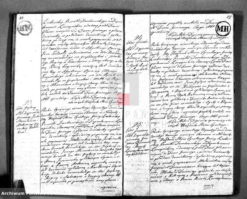 image.from.unit.number "Akta Cywilne Małżeństw w Gminie Liszkowskiey w Powiecie Dombrowskim w Departamencie Łomżyńskim Roku 1811/12 zawartych"