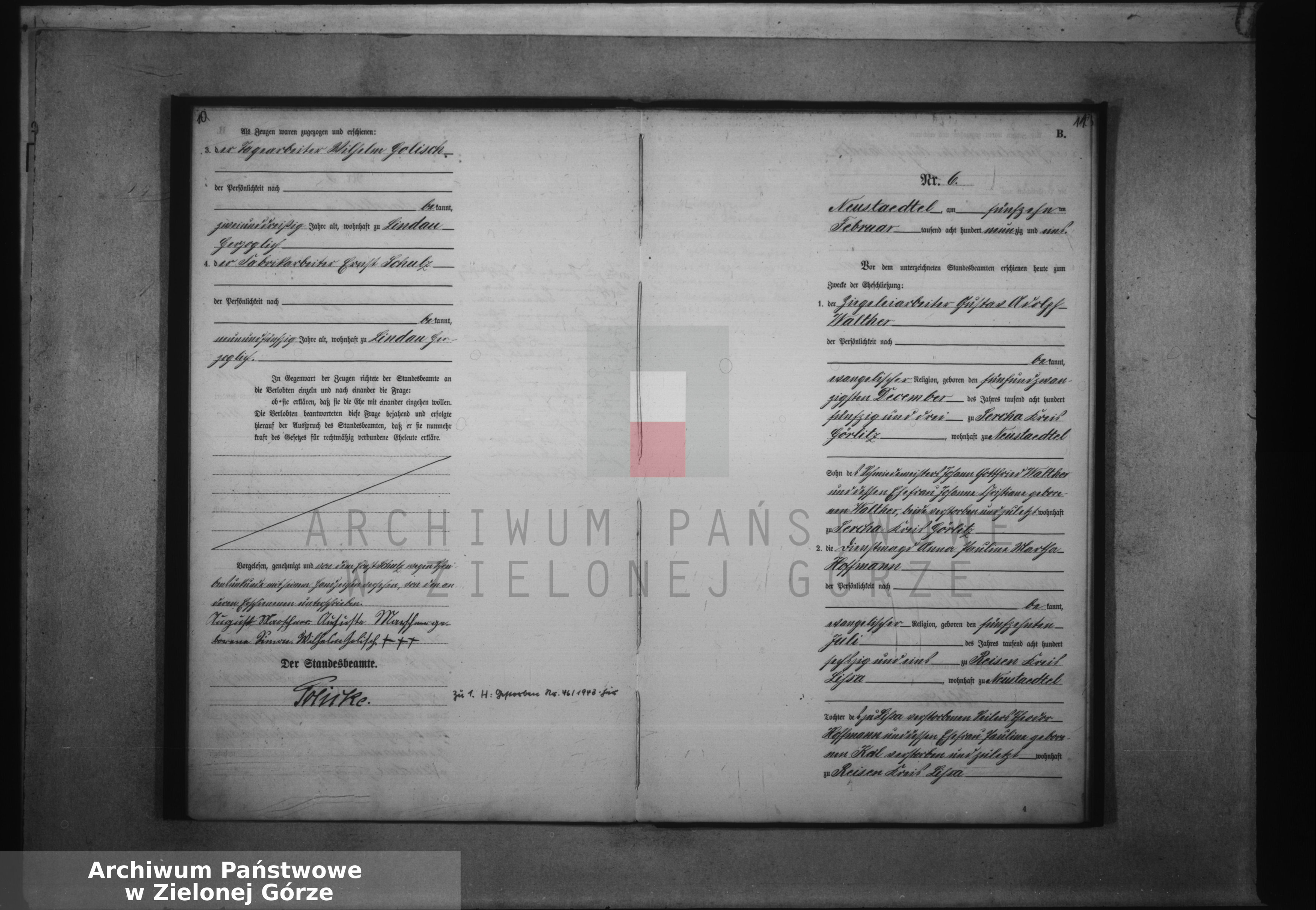 Skan z jednostki: Heirats-Haupt-Register 1891