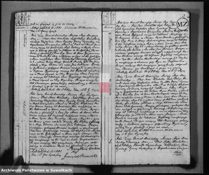 image.from.unit.number "Akta stanu cywilnego urodzonych w gminie seyneńskiey od 1-go maja 1810 roku"
