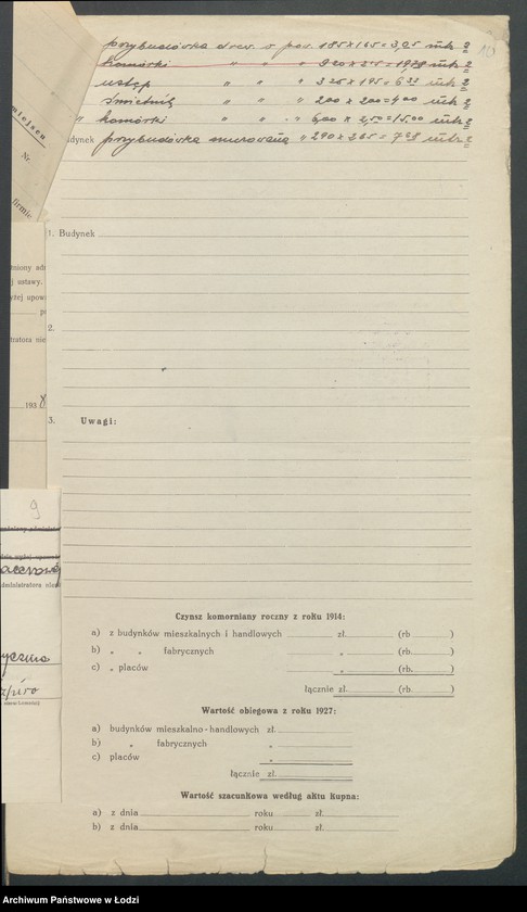 image.from.unit.number "Księga inwentarzowa nieruchomości m. Łodzi ul. Spacerowa"