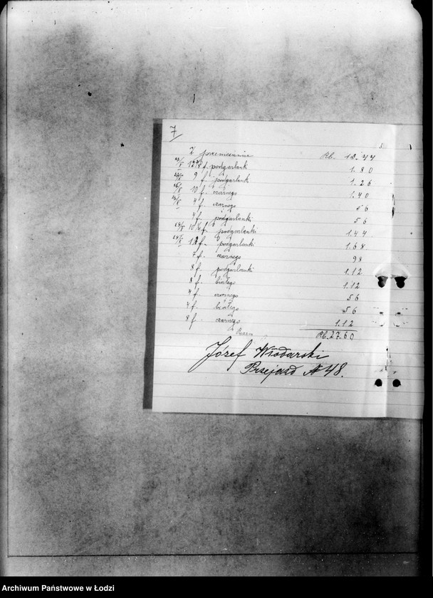 Obraz 10 z jednostki "Raporty kasowe Milicji Obywatelskiej dzielnica II"