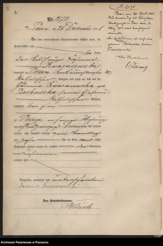 Obraz 15 z jednostki "Księga urodzeń t. VI"